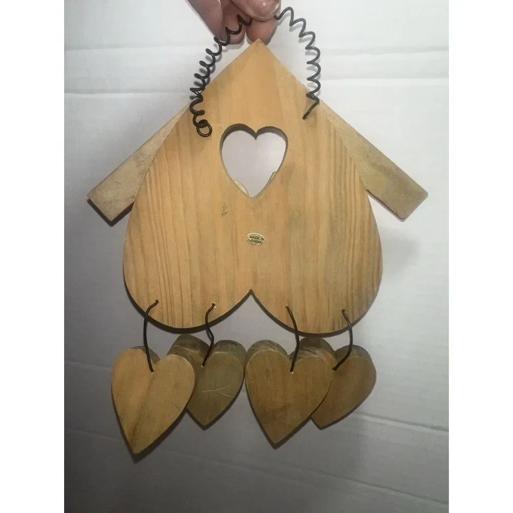 Cottage Core‎ Red Bird HOME Hanging Wooden Sign